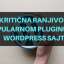Kritična ranjivost u popularnom pluginu za WordPress sajtove Kritična ranjivost u popularnom pluginu za WordPress sajtove
