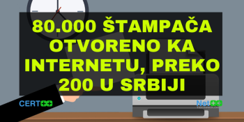80.000 štampača otvoreno ka internetu, preko 200 u Srbiji 80.000 štampača otvoreno ka internetu, preko 200 u Srbiji