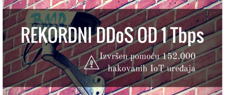 Najveći DDoS napad od 1 Tbps pomoću 152.000 hakovanih pametnih (IoT) uređaja