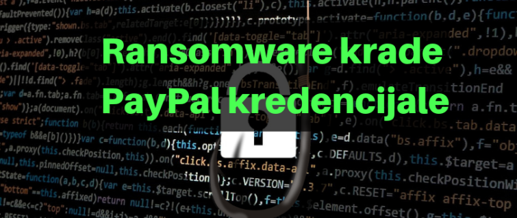 Ransomware krade PayPal kredencijale