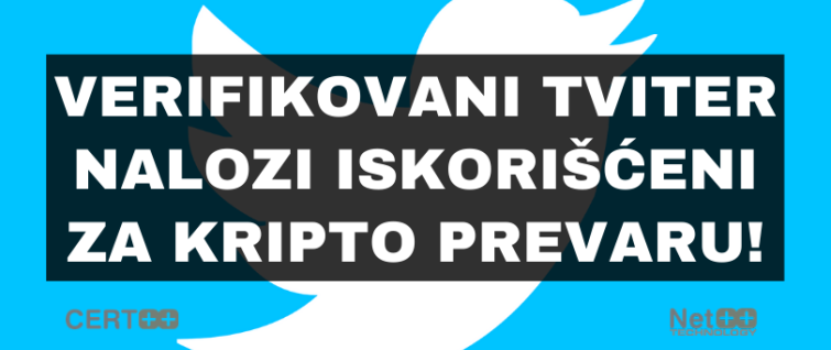 Verifikovani Tviter nalozi iskorišćeni za kripto prevaru!
